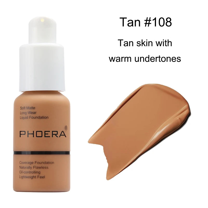 Base de maquillaje resistente al agua Phoera Matte Foundation de Wany Beauty