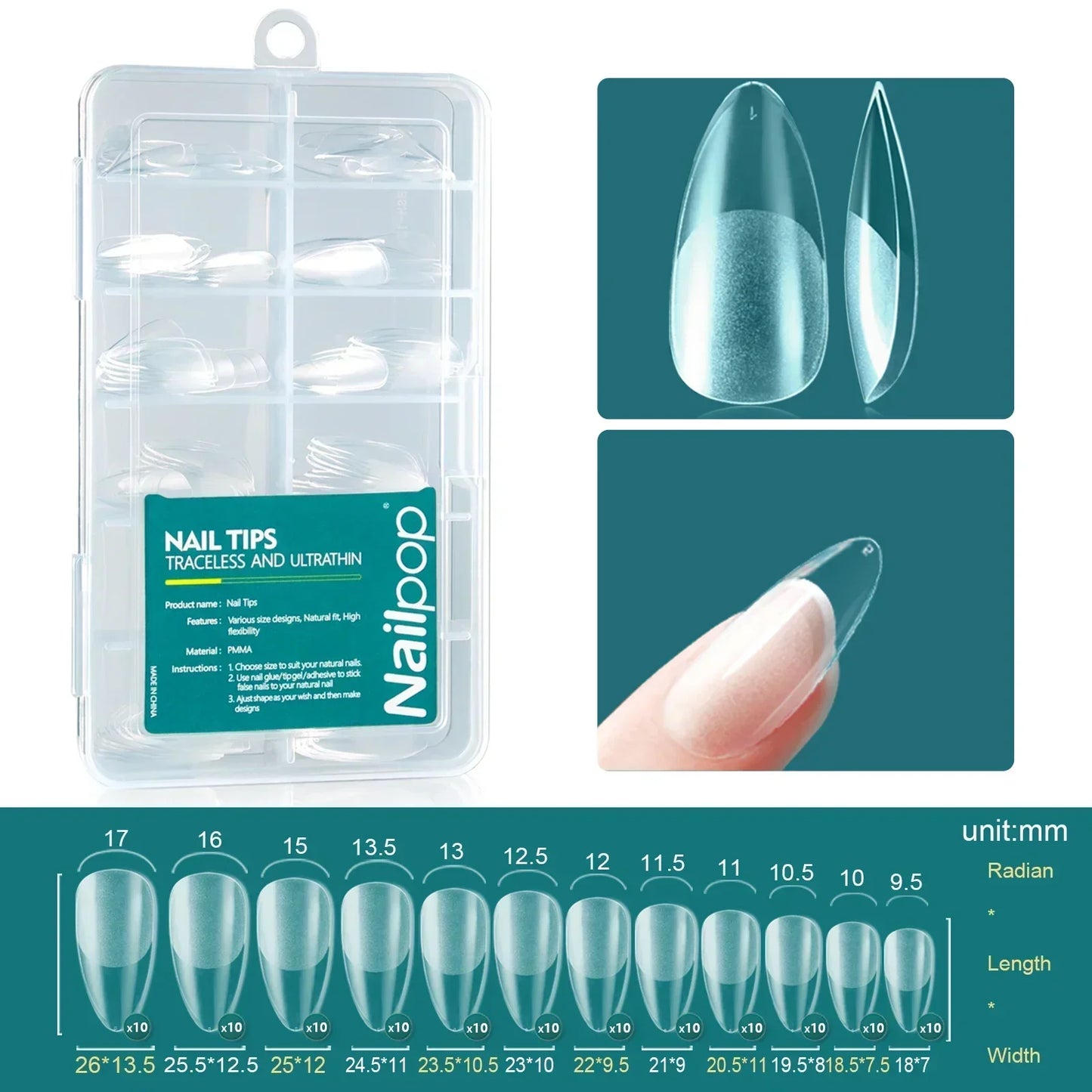 Nailpop 120 piezas/caja Gel X Nail de Wany Beauty