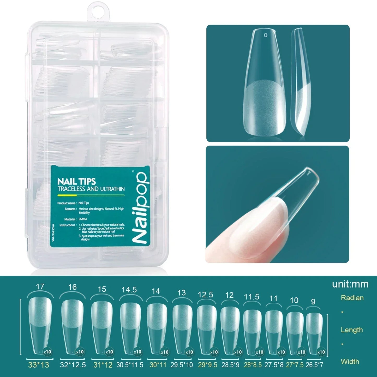Nailpop 120 piezas/caja Gel X Nail de Wany Beauty