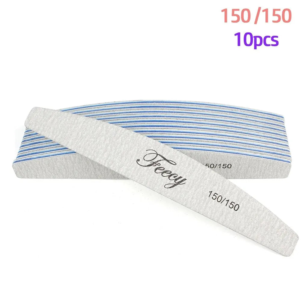 Lote de 10 limas pulidoras de uñas de doble cara de Wany Beauty