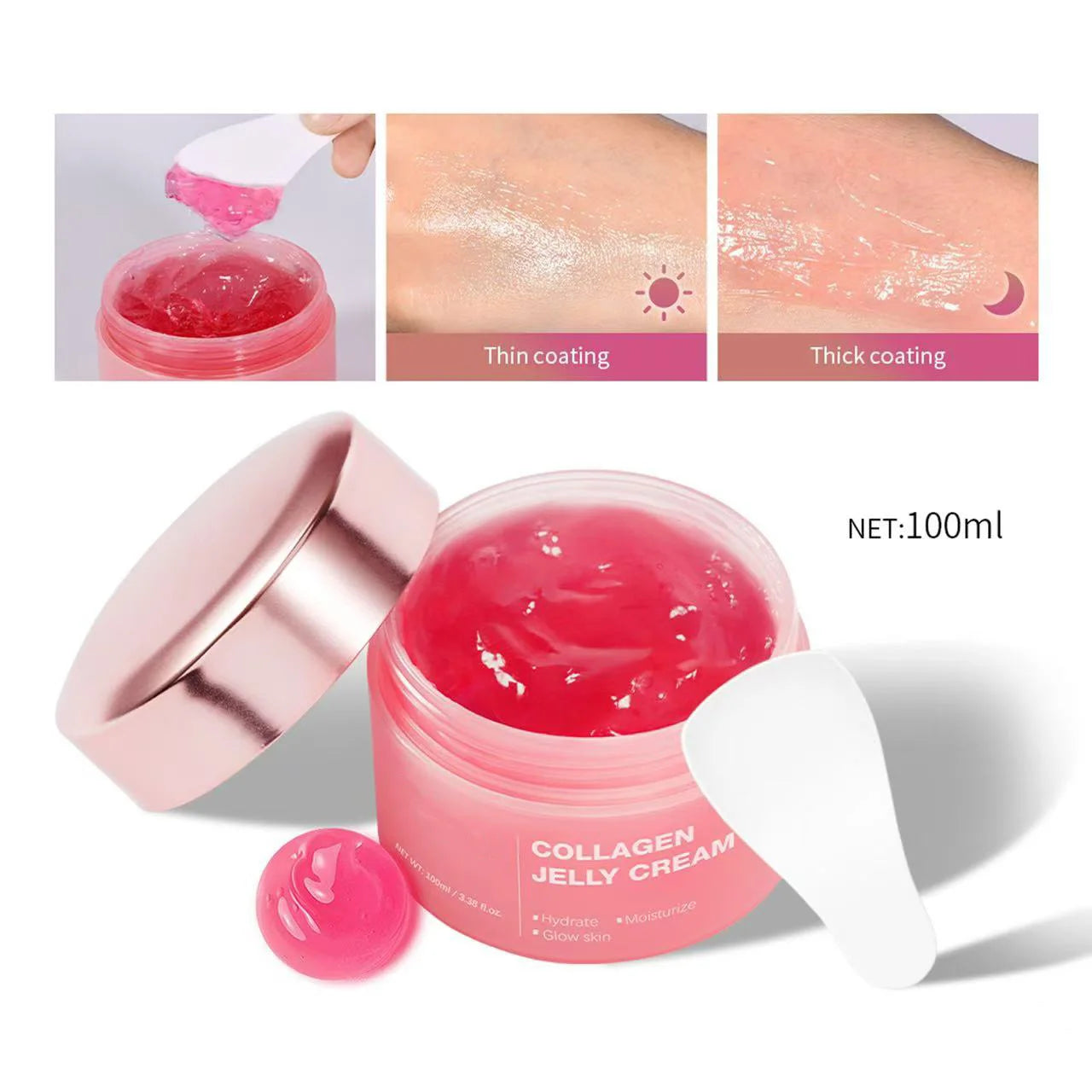 Crema facial reafirmante de colágeno Glow Skin con niacinamida y colágeno hidratante de Wany Beauty