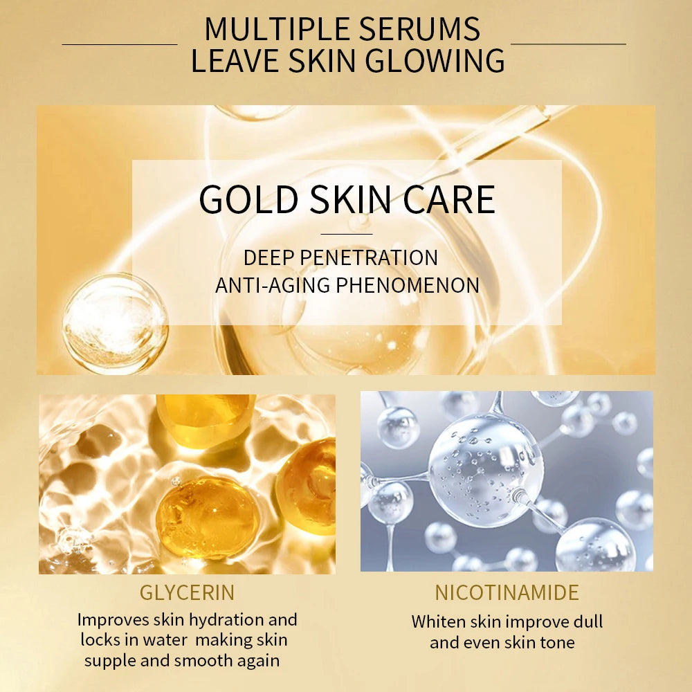 Golden Dream Sérum de Oro 24K Día - Niacinamida, Vitamina C, Vegan, Orgânico