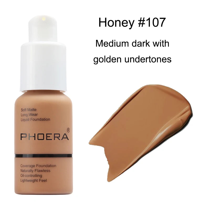 Base de maquillaje resistente al agua Phoera Matte Foundation de Wany Beauty