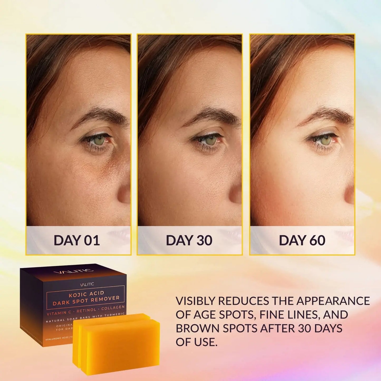 Acid Dark Remover Spot Facial Cleansing Soap Vitamin C Retinol by Wany Beauty