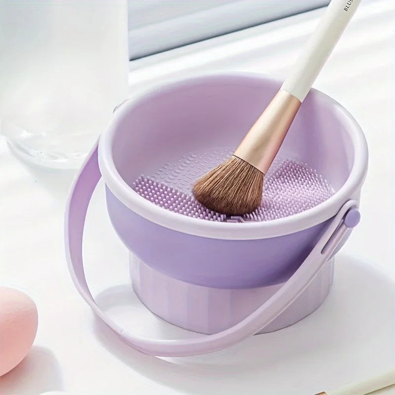 3-In-1 Silicone Makeup Brush Cleaner Mat & Drying Rack by Wany Beauty