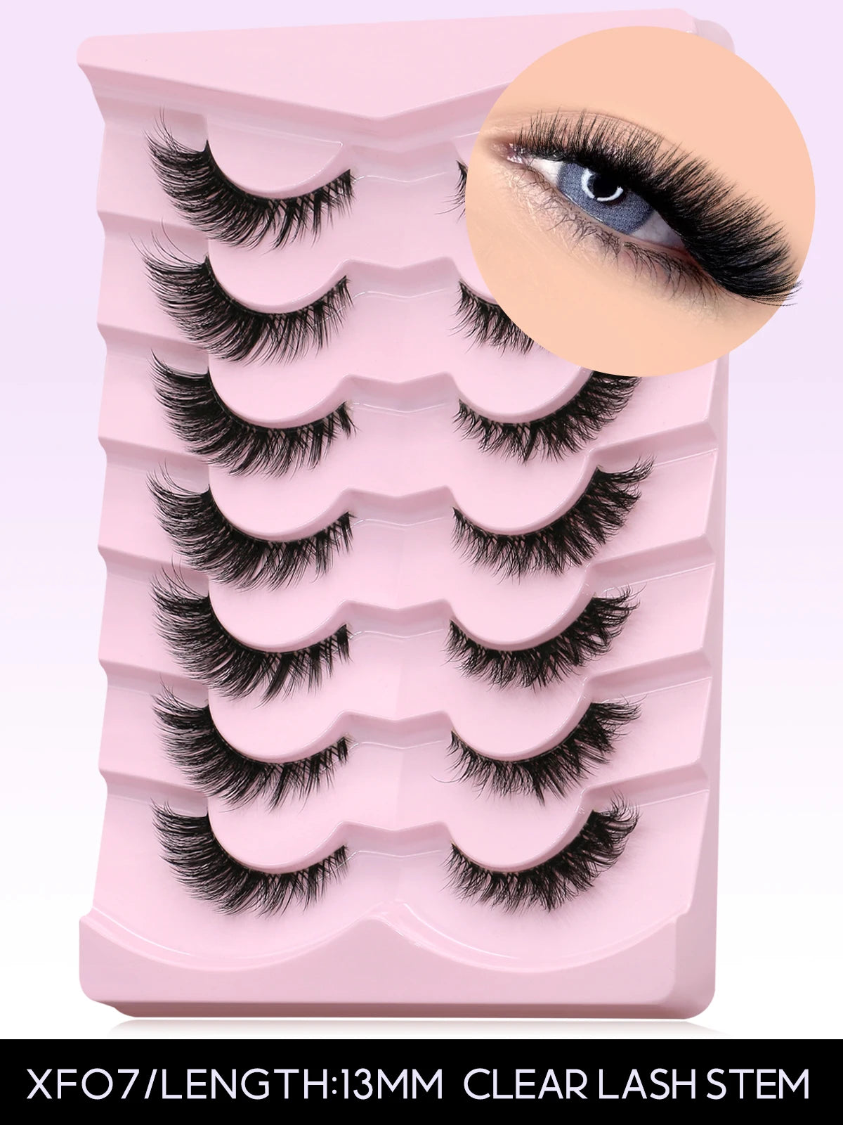 Cat Eye Lashes Natural long Clear Band Lashes by Wany Beauty