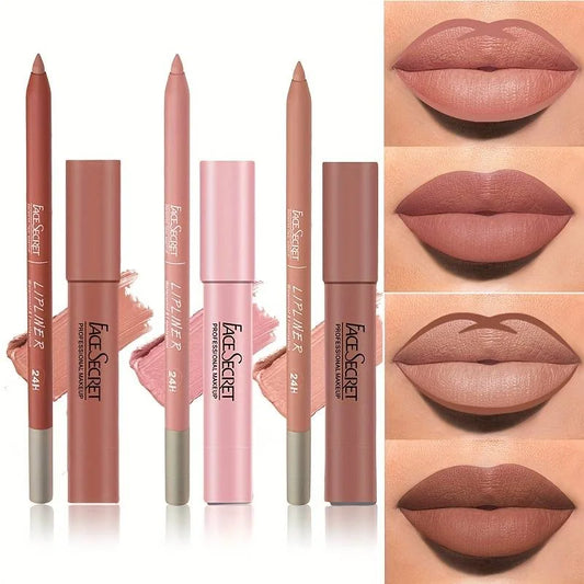 Matte Lipliner&Lipstick Set,Waterproofby Wany Beauty