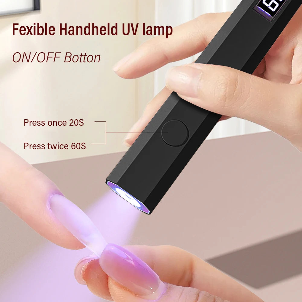 Mini lámpara de uñas con pantalla LED by Wany Beauty 