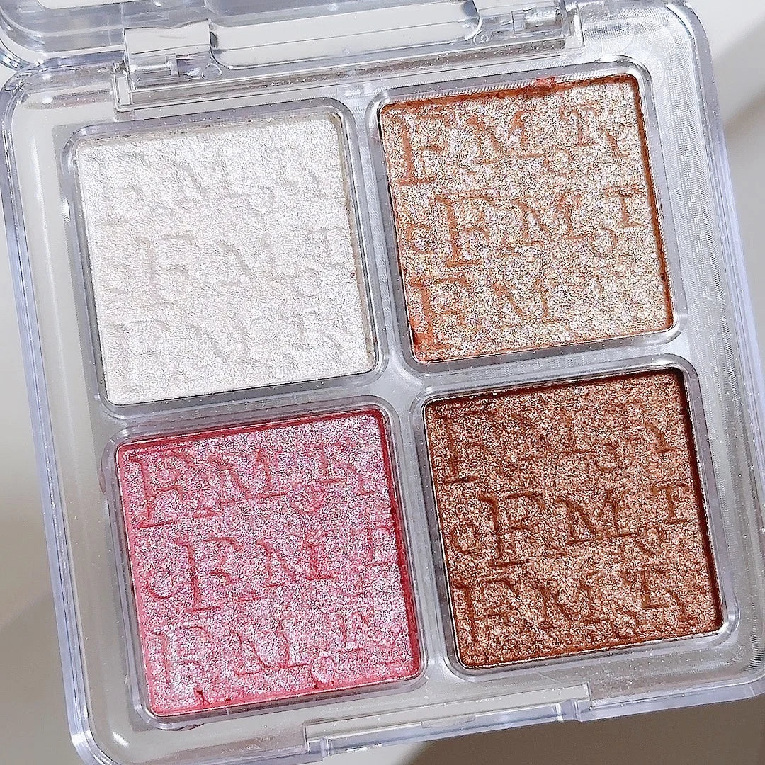 4-Color Face Highlighter Palette by Wany Beauty