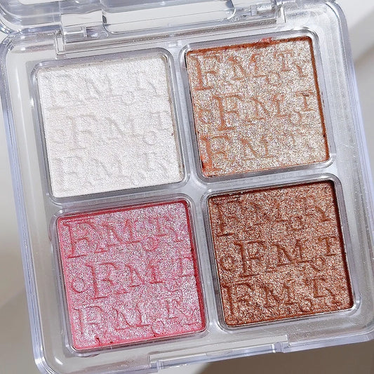 Paleta de iluminadores faciales de 4 colores de Wany Beauty 
