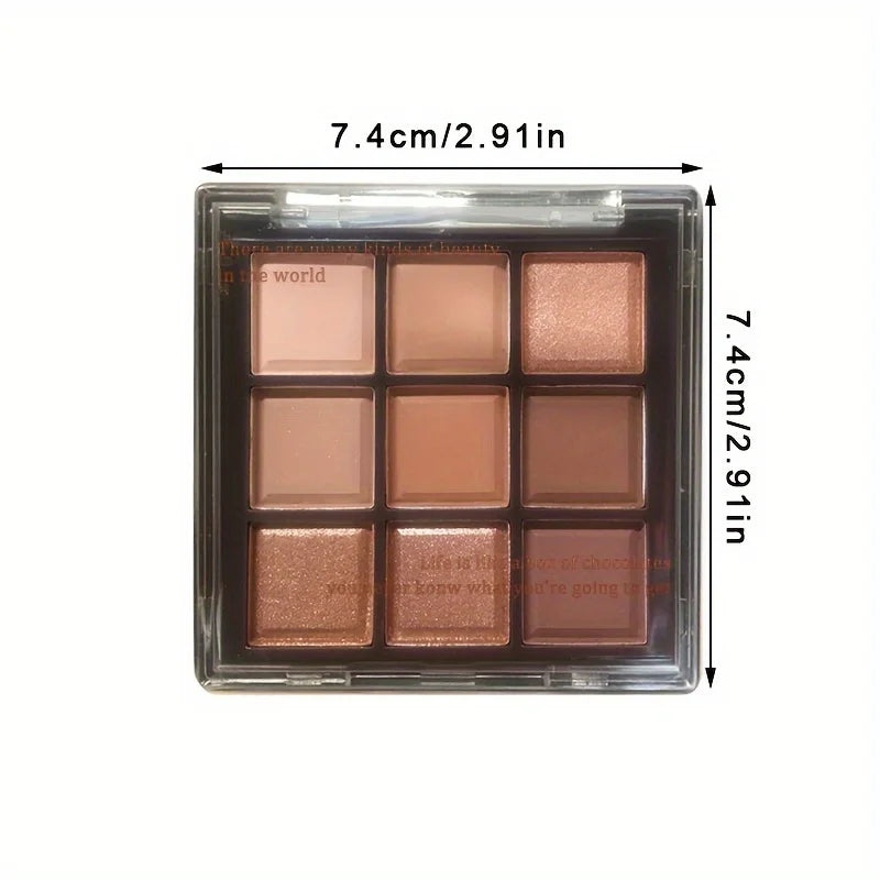 Mocha Chocolate 9 Colors Eyeshadow Palette Matte by Wany Beauty