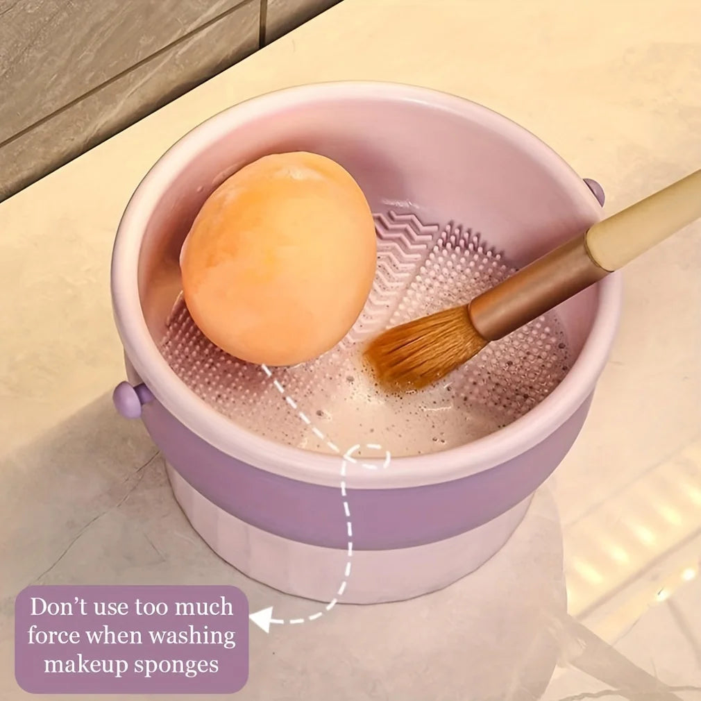 3-In-1 Silicone Makeup Brush Cleaner Mat & Drying Rack by Wany Beauty
