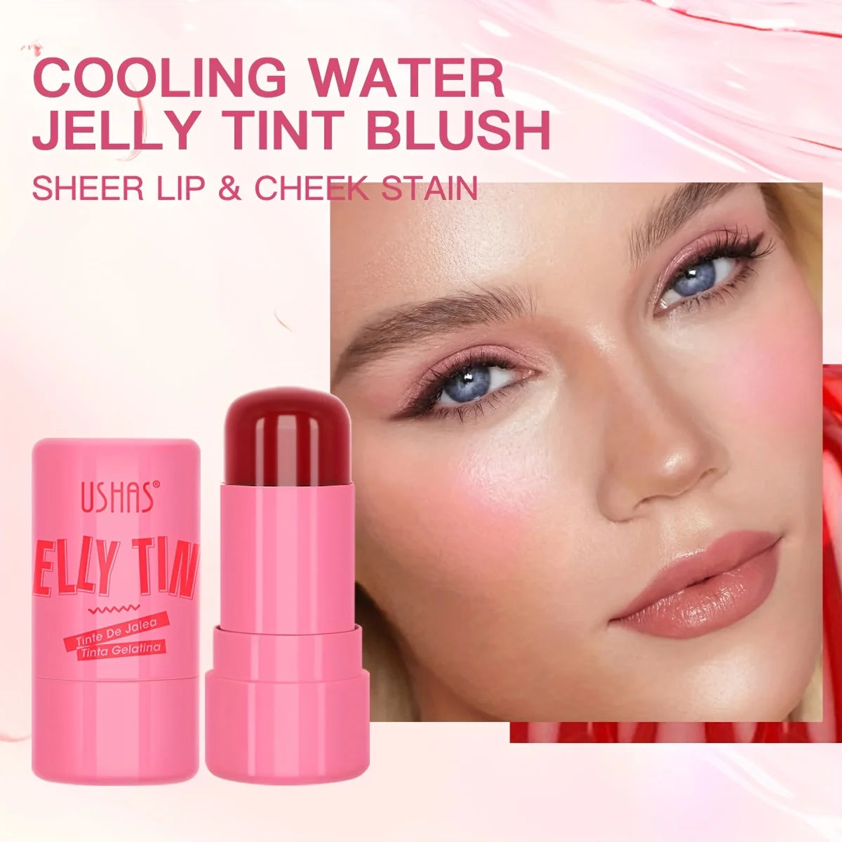 Jelly Blush Stick Lip Balm Eyeshadow 3-in-1 by Wany Beauty