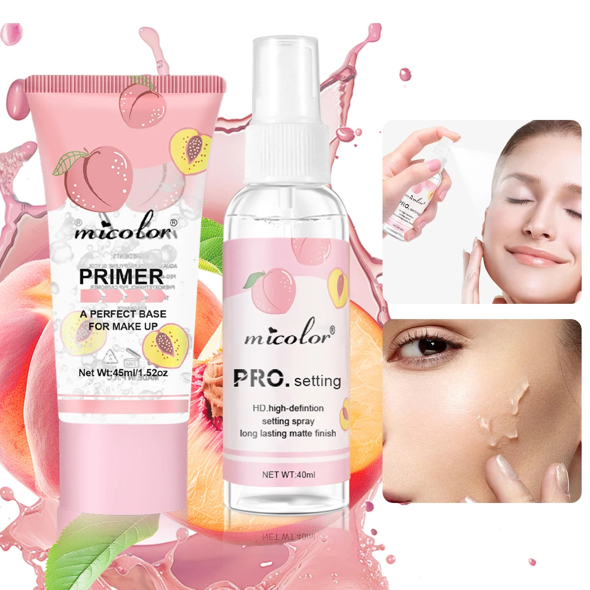 Makeup Set Of Makeup Primer + Setting Spray, Invisible Pore by Wany Beauty