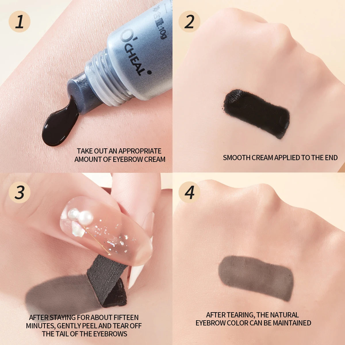 Eyebrow Gel Peel Off Natural Tinting Tattoo Waterproof Long Lasting by Wany Beauty