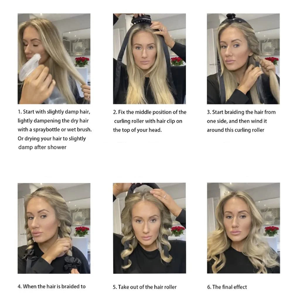 Heatless curling headband by Wany Beauty