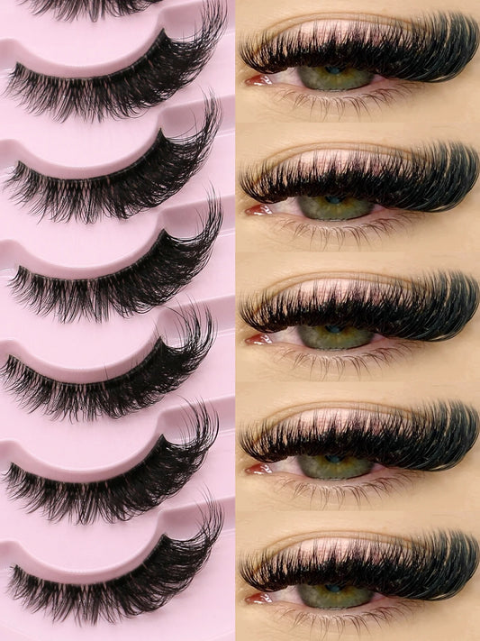 Cat Eye Lashes Natural long Clear Band Lashes by Wany Beauty