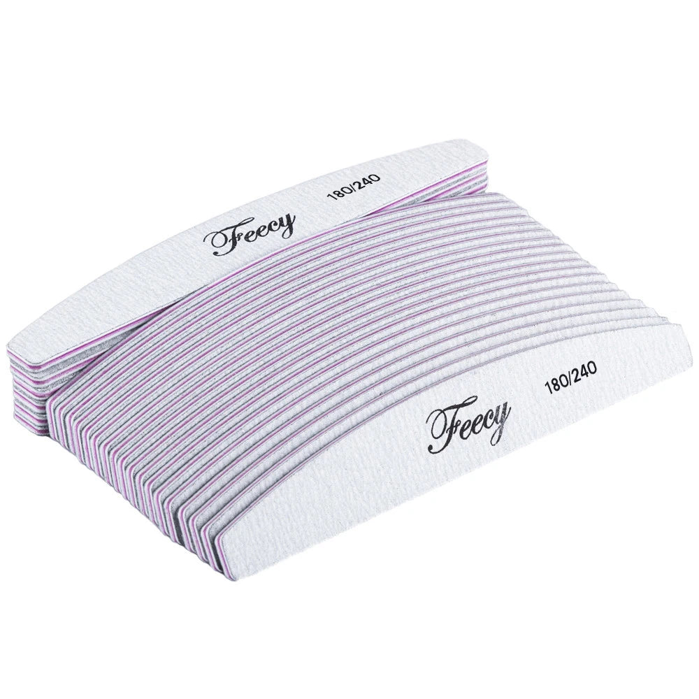 Lote de 10 limas pulidoras de uñas de doble cara de Wany Beauty 