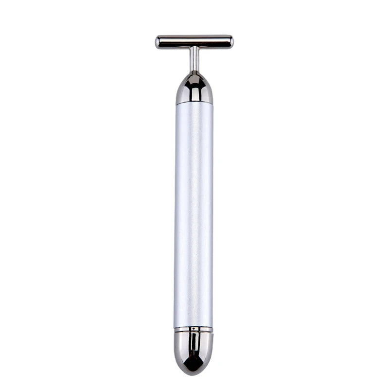 24K Gold T Beauty Roller Energy Roller Electric Face-lifting Facial Massage Beauty Tools Waterproof Vibrating Face Care Stick