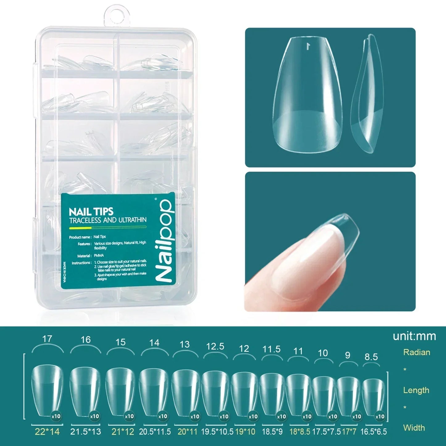 Nailpop 120 piezas/caja Gel X Nail de Wany Beauty 
