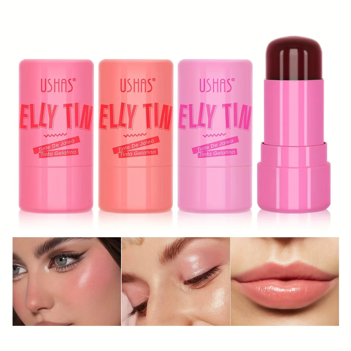 Jelly Blush Stick Lip Balm Eyeshadow 3-in-1 by Wany Beauty