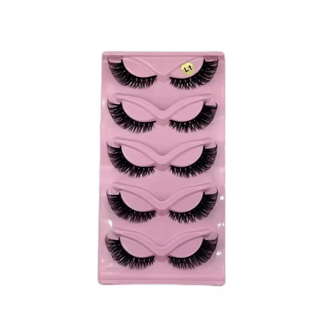 Selling Makeup 5 Pairs Cat Eye Lashes by Wany Beauty
